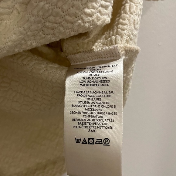 Free People Cupcake Ruched Puff Sleeve Top in Ivory - Size Small - Picture 7 of 9